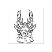 Tampons Encreurs Fée assise sur un champignon (Impression)