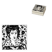 TAMPONS ENCREURS FEMME, PORTRAIT GOTHIQUE, ART FOLK, FLEURS & VIGNE (Tamponné)