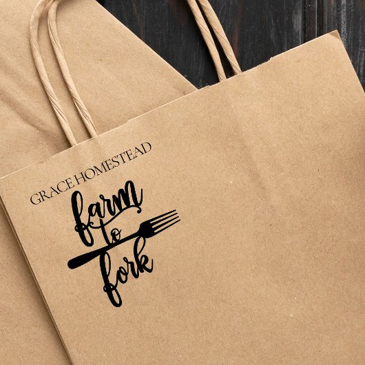 Tampons Encreurs Ferme à fourche Farmers Market Ajouter un nom