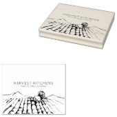 Tampons Encreurs Ferme à table Restauration Entreprise Bois d'art T (Tamponné)