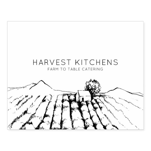 Tampons Encreurs Ferme à table Restauration Entreprise Bois d'art T (Impression)