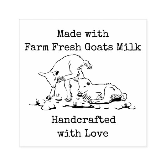 Tampons Encreurs Ferme Chèvres fraîches Lait - artisanal avec l'amo (Impression)