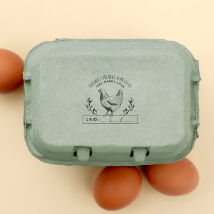 Tampons Encreurs Ferme de poulet Rustique personnalisée Date de l