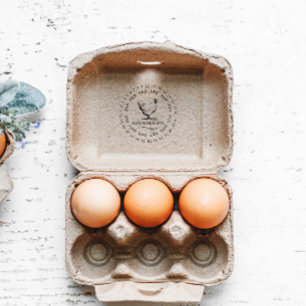 Tampons Encreurs Ferme de poulets vintage ⎢Tampon de carton d'œufs