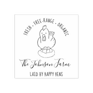 Tampons Encreurs Ferme d'oeufs de famille rustique personnalisée