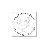 Tampons Encreurs Ferme d'oeufs de poulets personnalisée à main simp (Impression)