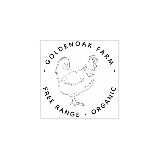 Tampons Encreurs Ferme d'oeufs de poulets personnalisée à main simp (Impression)