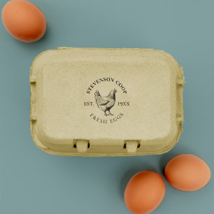 Tampons Encreurs Ferme familiale rustique OEufs de poulet frais per