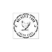 Tampons Encreurs Ferme Hen | Timbre en caoutchouc d'oeuf personnali (Impression)