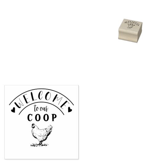 Tampons Encreurs Ferme Hen | Timbre en caoutchouc personnalisé (Tamponné)