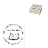 Tampons Encreurs Ferme rustique | homestead poulet Egg Carton Adres (Tamponné)