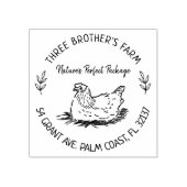 Tampons Encreurs Ferme rustique | homestead poulet Egg Carton Adres (Impression)