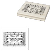 Tampons Encreurs Ferme Rustique | Timbre de carton d'oeuf (Tamponné)