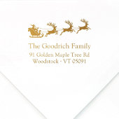 Tampons Encreurs Festiant Elegant Père Noël Sleigh Adresse de retou