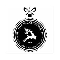 Festif Holiday Reindeer Ornament Retour Adresse