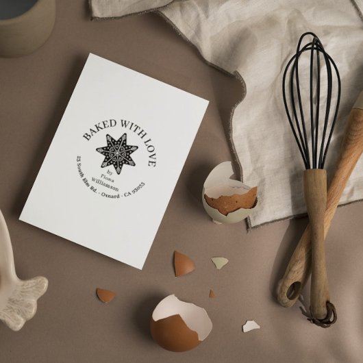 Tampons Encreurs Festive Étoile de pain d'épices BAKÉ AVEC AMOUR Pe