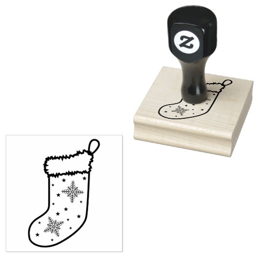 Tampons Encreurs Festive Noël Stocker Line Art Shape Design (Tamponné)