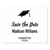 Tampons Encreurs Fête de fin d'études Enregistrer la date Modèle de (Impression)