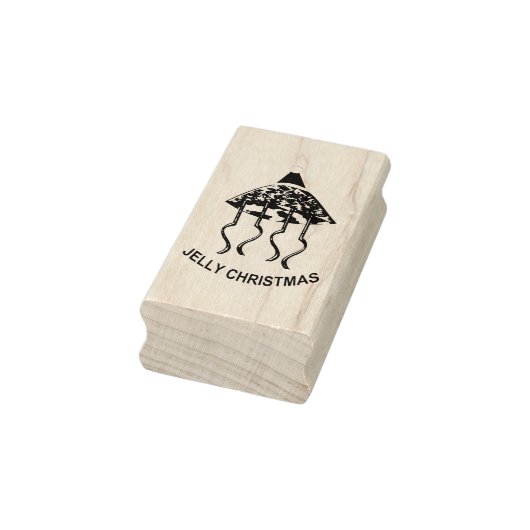 Tampons Encreurs Fête de Noël Jellyfish Wood Art Timbre (Tampon)