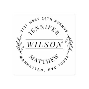 Tampons Encreurs Feu à main Cute Nom de famille Adresse de retour