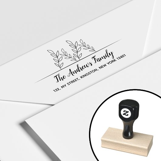 Tampons Encreurs Feuille familiale minimaliste