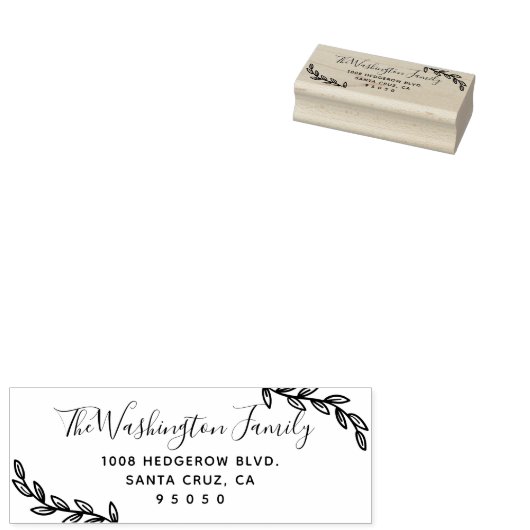 Tampons Encreurs Feuille personnalisé et script Nom de famille Adre (Tamponné)