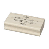 Tampons Encreurs Feuille simple Moderne Script Mariage Adresse de r (Tampon)