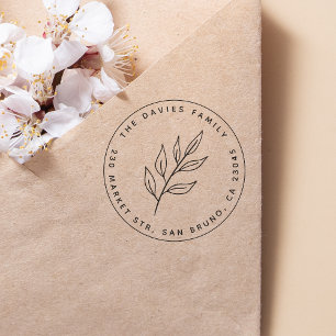 Tampons Encreurs Feuille simple Nom et adresse de retour