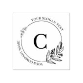 Tampons Encreurs Feuilles botaniques et fleurs Typographie personna (Impression)