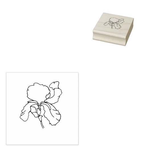 Tampons Encreurs Février Fleur de naissance Iris (Tamponné)