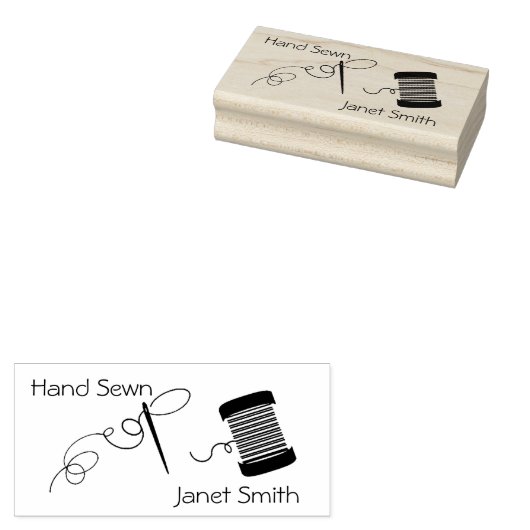 Tampons Encreurs Fil et aiguille cousu main (Tamponné)