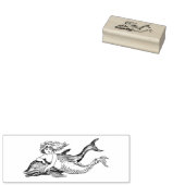 Tampons Encreurs Fille de sirène avec dessin de dauphin (Tamponné)
