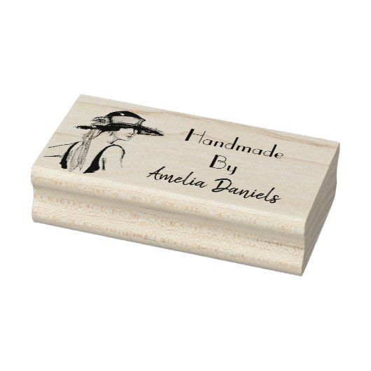 Tampons Encreurs Fille Flapper des années 1920 faite à la main par (Tampon)