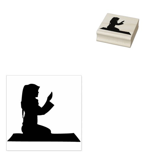 Tampons Encreurs fille offrant des prières timbre d'art (Tamponné)
