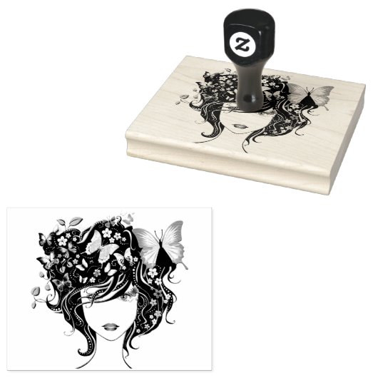 Tampons Encreurs Fille papillon 1A (Tamponné)