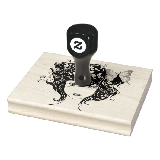 Tampons Encreurs Fille papillon 1A (Tampon)