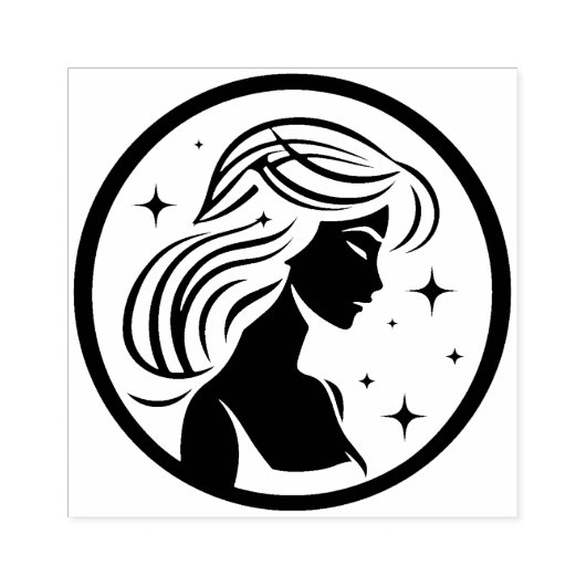 Tampons Encreurs Fille parmi les étoiles - virgo (Impression)