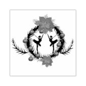 Tampons Encreurs Filles Ballerina Wreath de Noël (Impression)