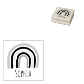 Tampons Encreurs Filles mignonnes Arc en ciel moderne et nom de l'é (Tamponné)