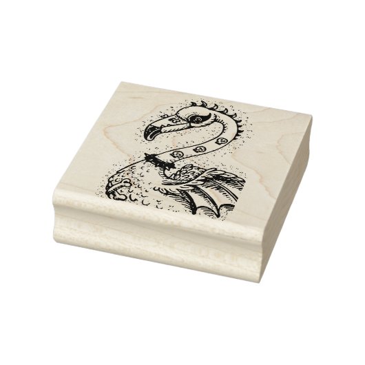 TAMPONS ENCREURS FLAMANT ROSE DE ROCKER GOTH PUNK, HAULEURS, CHEVEU (Tampon)