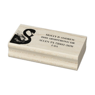Tampons Encreurs Flamant rose Tropical Bird Mariage Adresse de reto