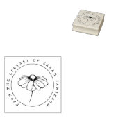 Tampons Encreurs Fleur De Faisy Rustique De La Bibliothèque Livre (Tamponné)