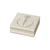 Tampons Encreurs Fleur de Lotus Écriture Élégante Nom Personnalisé (Tampon)