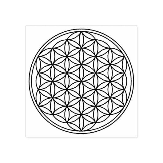 Tampons Encreurs Fleur de vie / Blume des Lebens - noir solide (Impression)