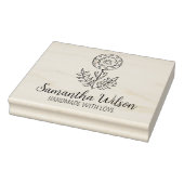 Tampons Encreurs Fleur Élégante Personnalisée Faite à la main Grand (Tampon)