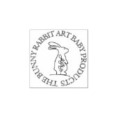 Tampons Encreurs Fleur lapin à cadre circulaire (Impression)