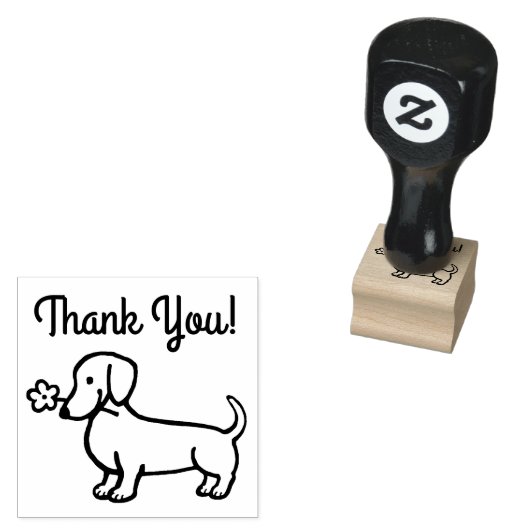 Tampons Encreurs Fleur minuscule Red Smooth Dachshund (Tamponné)