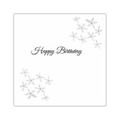 Tampons Encreurs Fleur orange brune heureux anniversaire ajouter no (Impression)