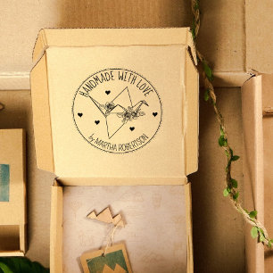 Tampons Encreurs Fleur Origami Cute Personnalisée Faite à la main a