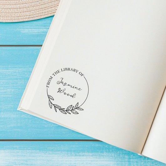 Tampons Encreurs Fleur personnalisée de la bibliothèque de